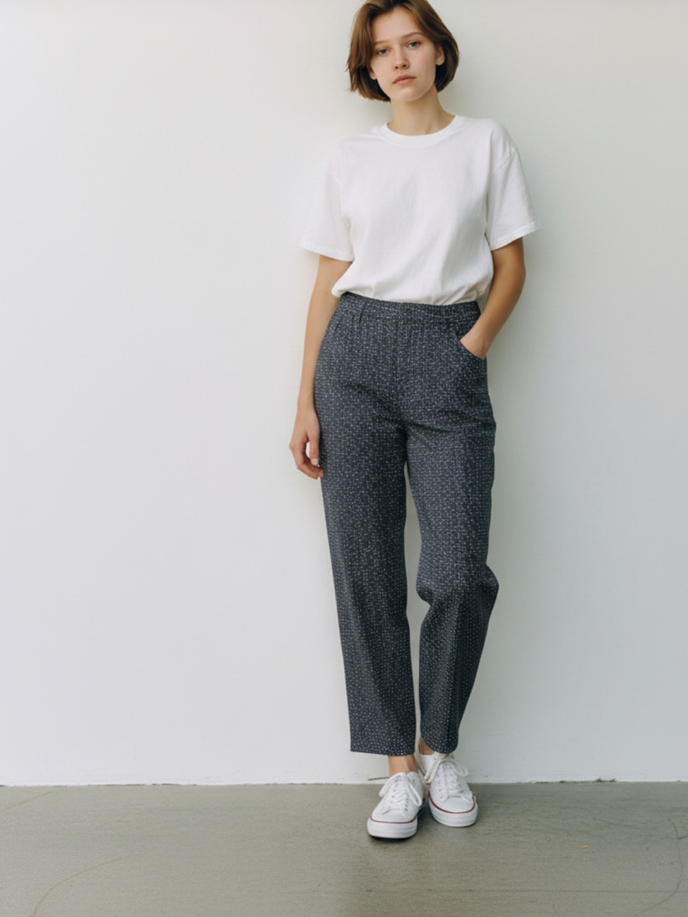 Eileen Fisher Morse Code Tencel Viscose Crepe Pant Pull On Size XS